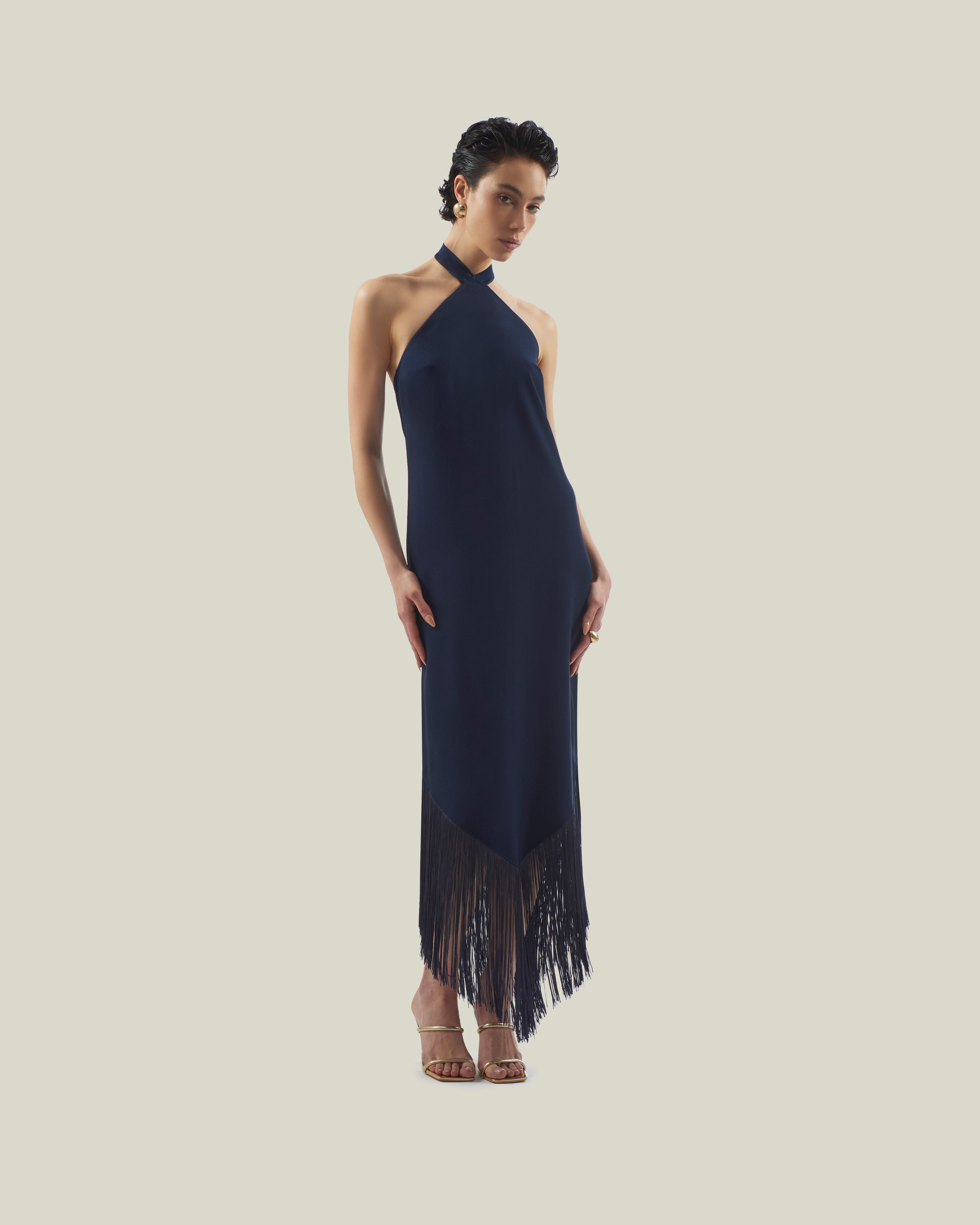 Nina Dress in Blue Navy – Taller Marmo Boutique