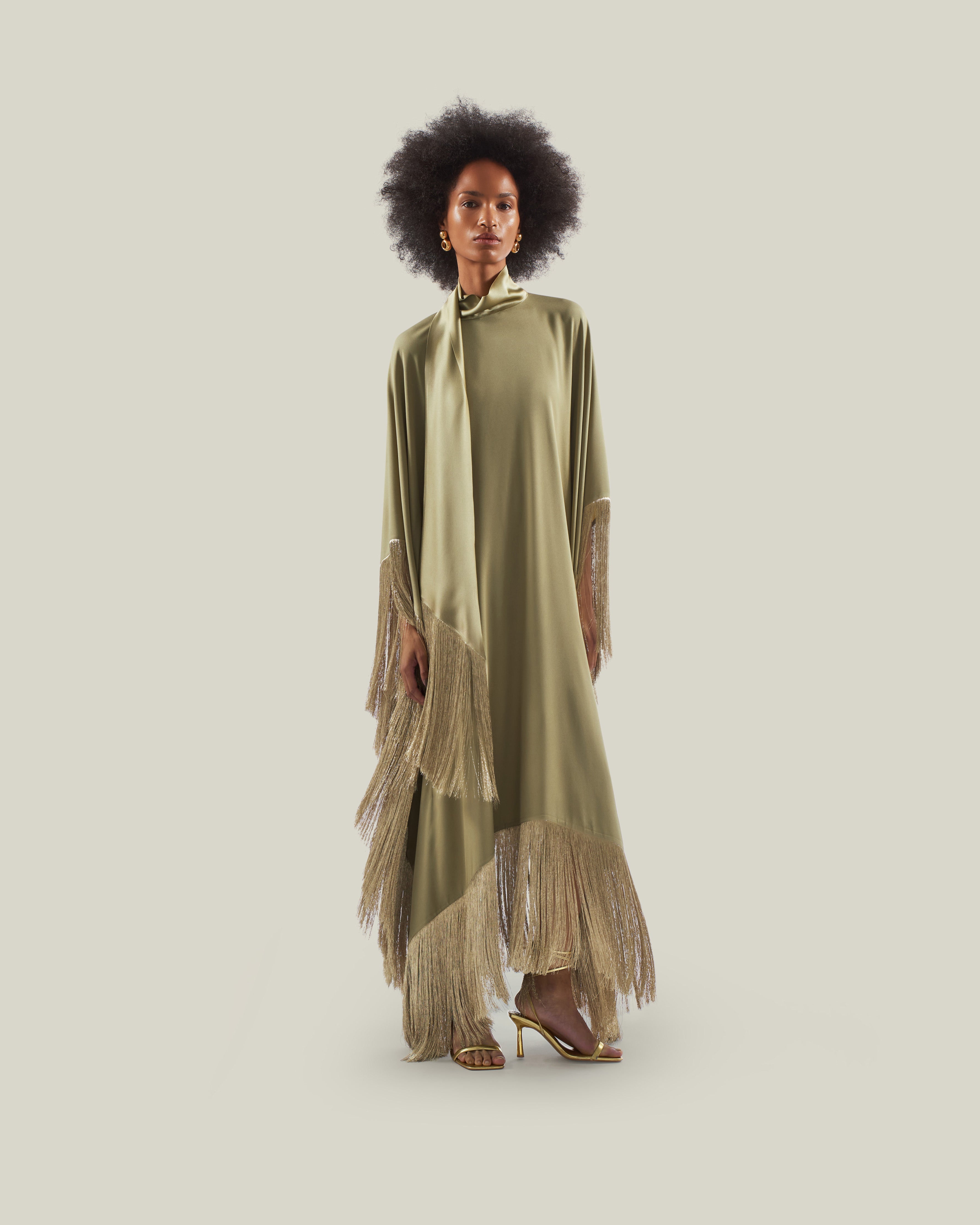 Mrs Ross Revue Kaftan in Brass – Taller Marmo Boutique