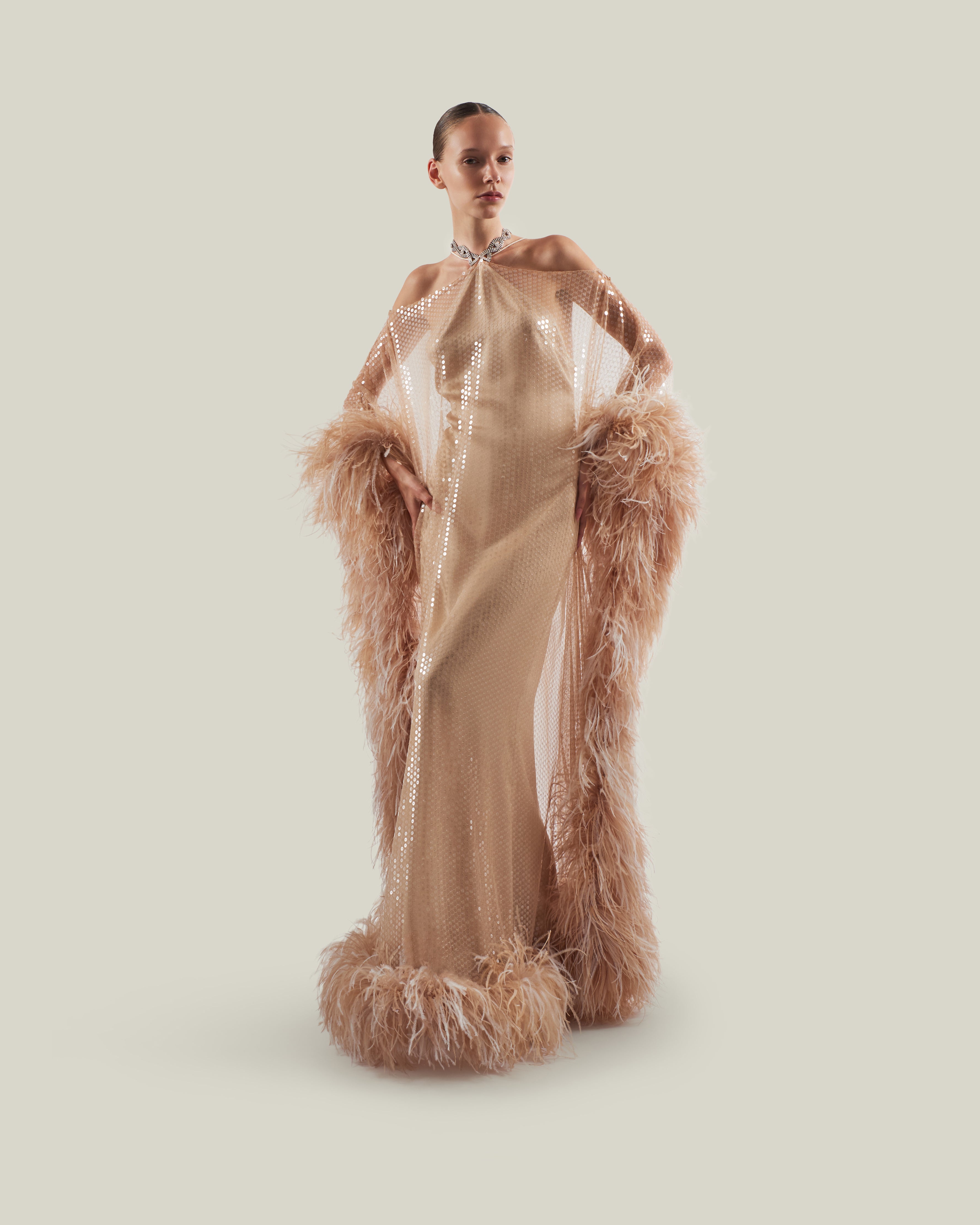 Sza Sza Disco Kaftan in Cipria – Taller Marmo Boutique