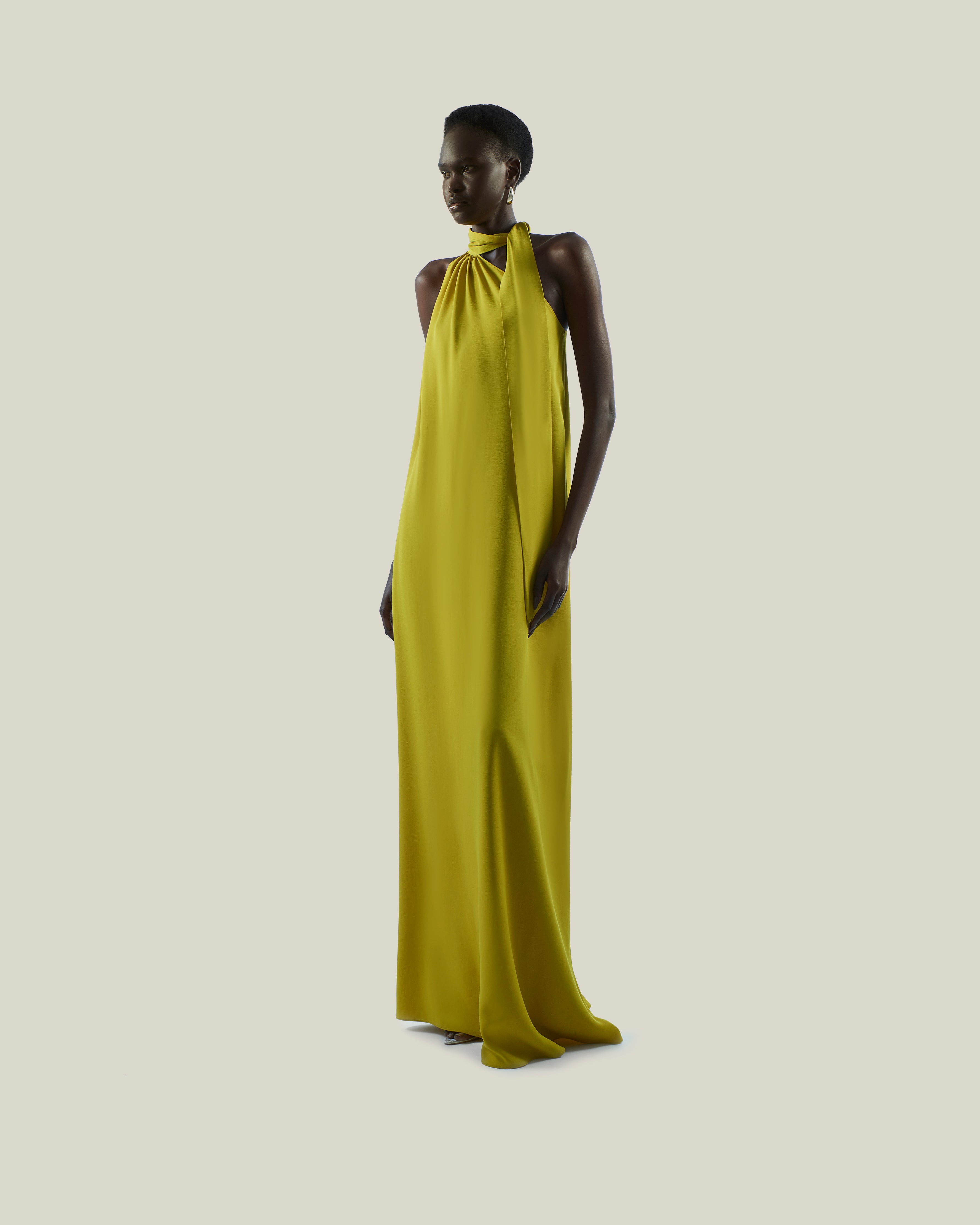 Astor Dress in Chartreuse  Taller Marmo Boutique
