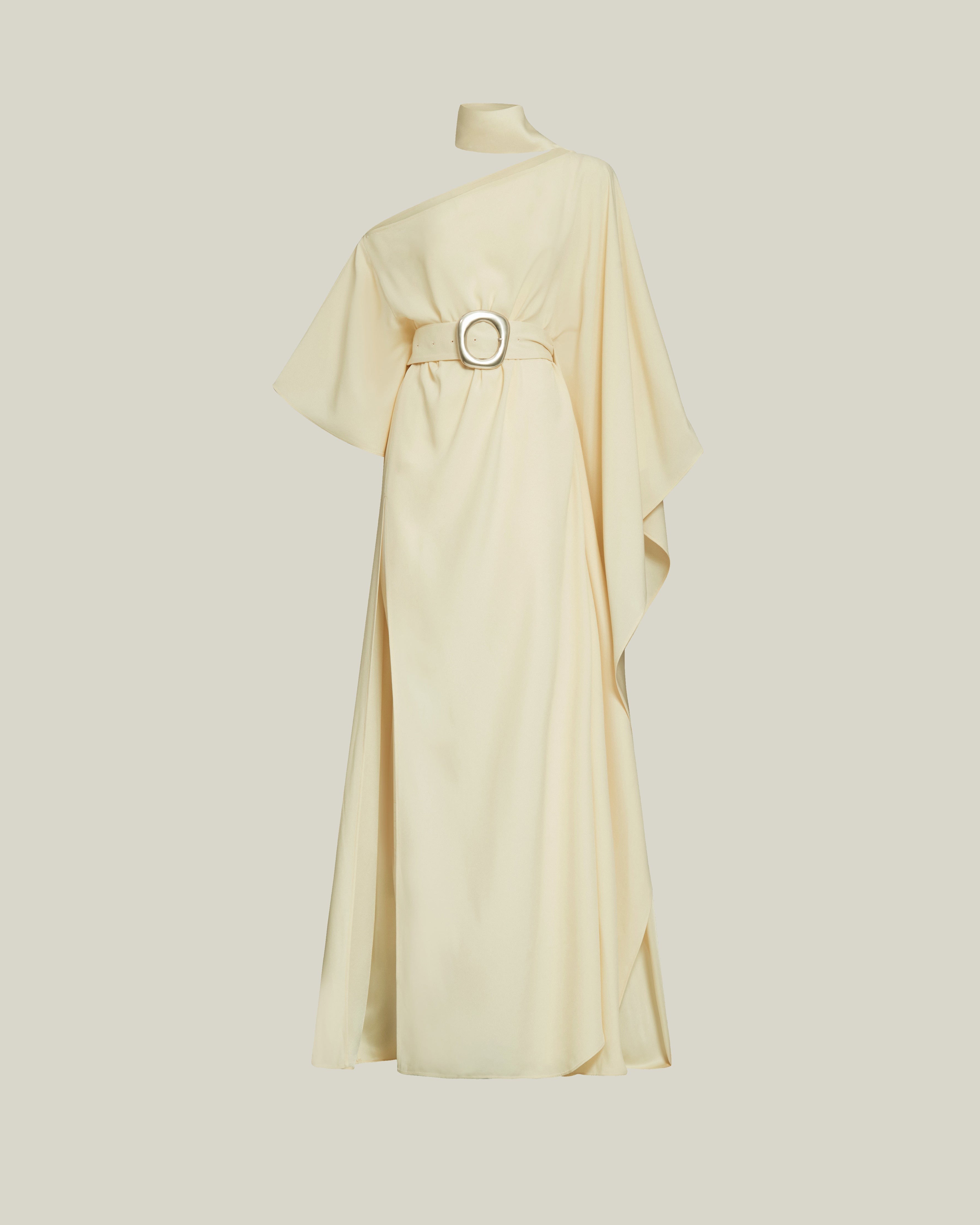 ワンピースその他 Taller Marmo Black dress in crepe cady with scarf Bolkan Dress in Black – Taller Marmo Boutique