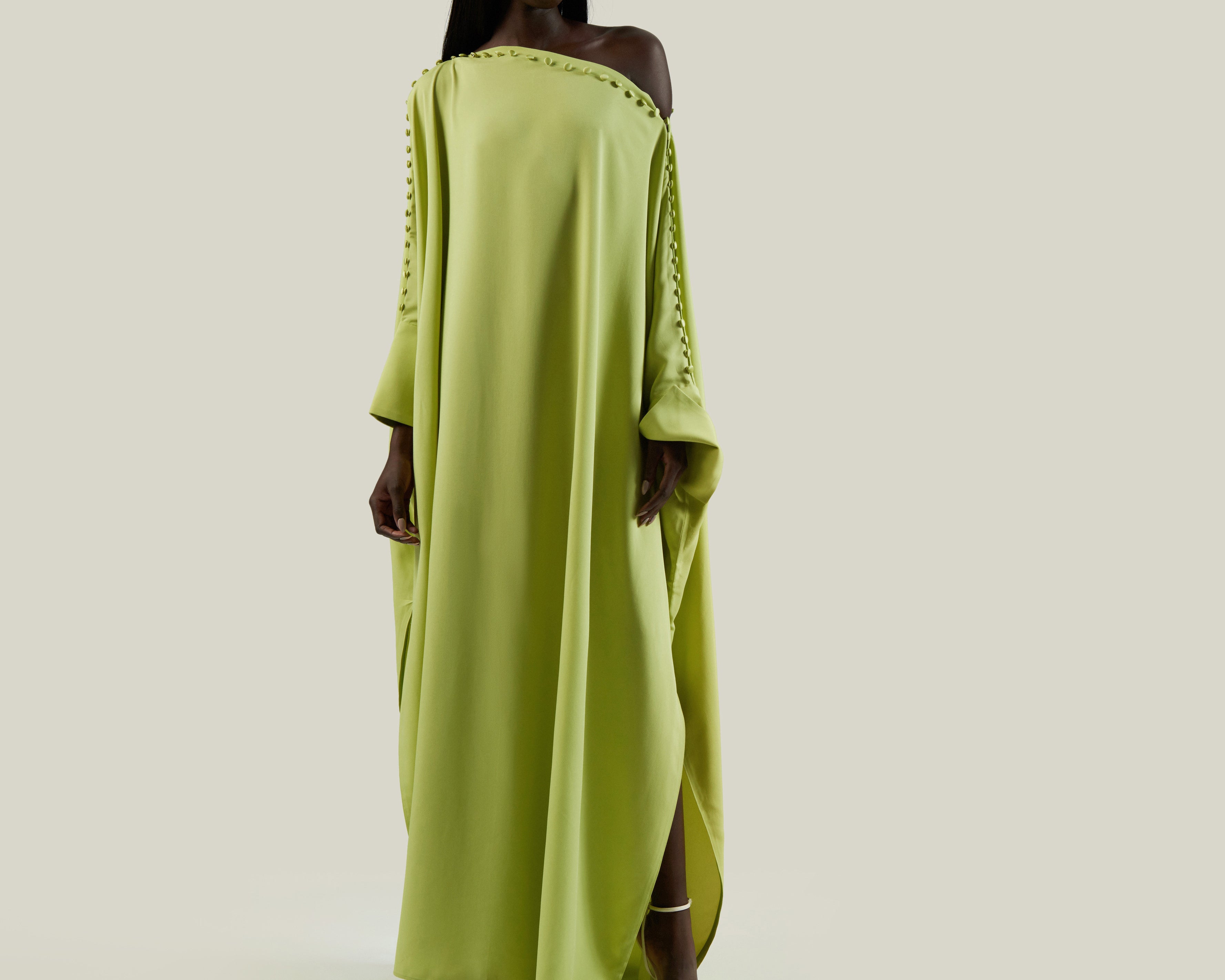 Mila Kaftan in Lime – Taller Marmo Boutique