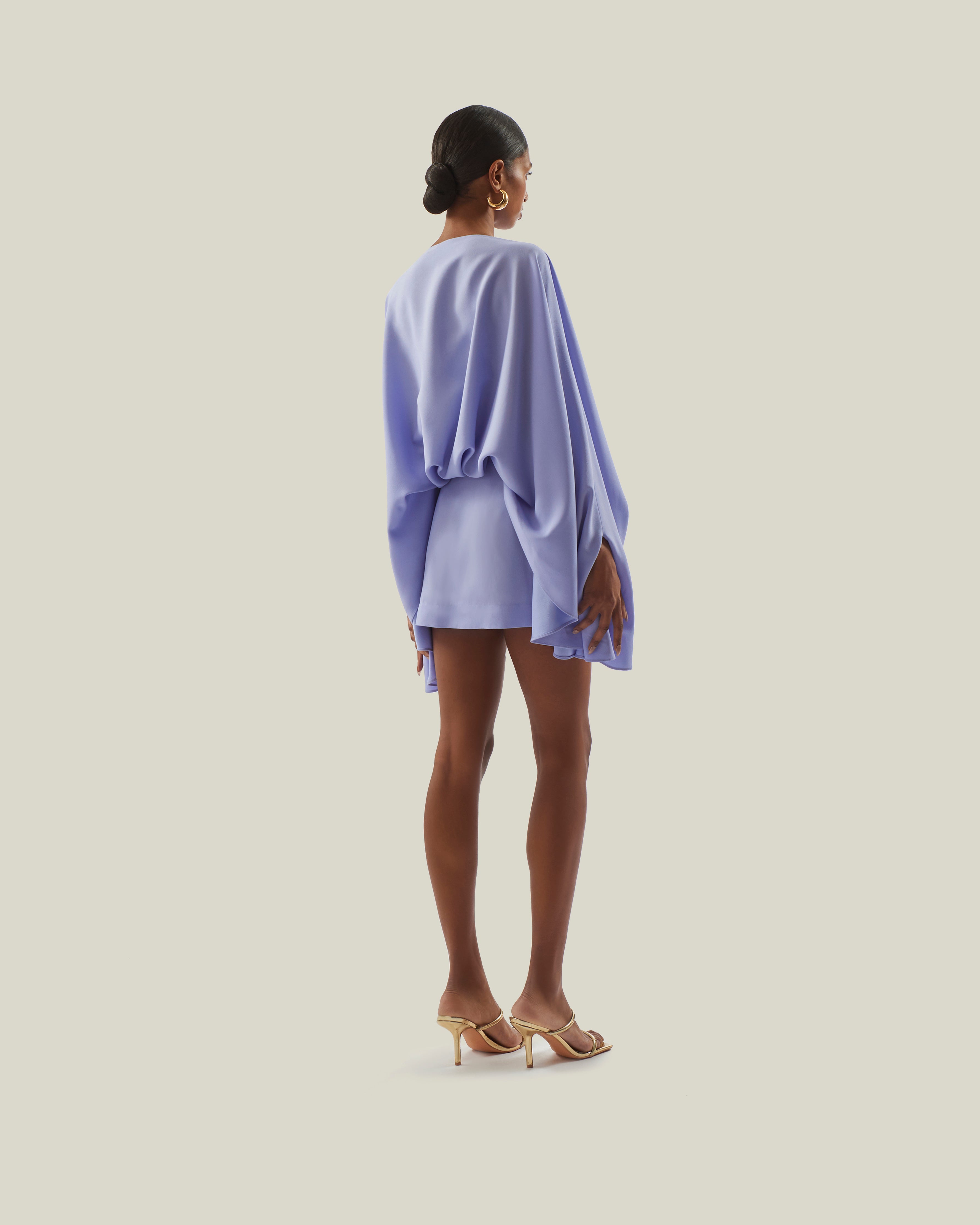 ワンピースその他 Taller Marmo La Maddalena aqua blue dress Aventador fringed one-shoulder midi dress in blue - Taller