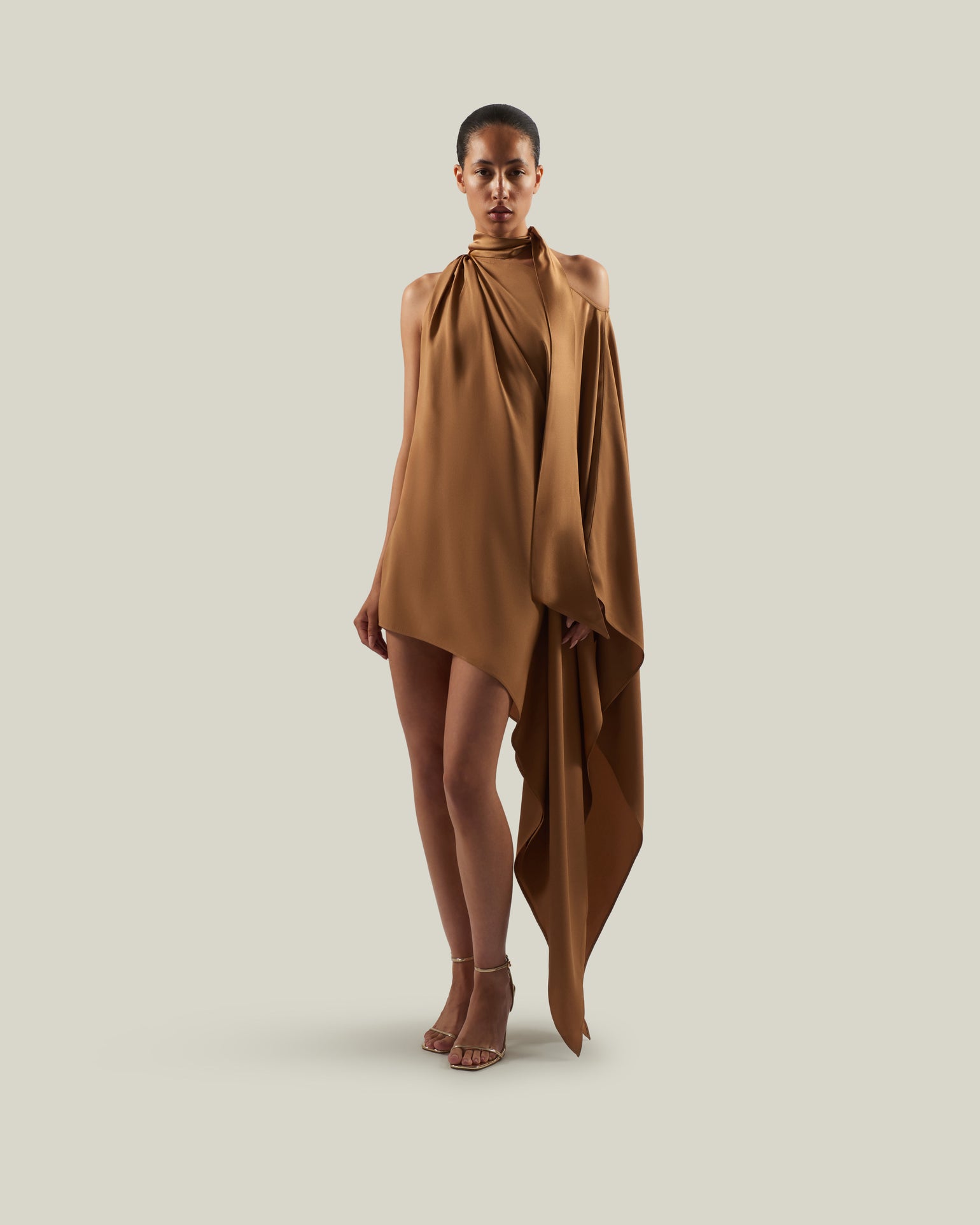 Taller Marmo | Mini Atlas Dress in Camel | Female