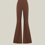 Mae Pants in Fume - Stretch crepe cady flared pants