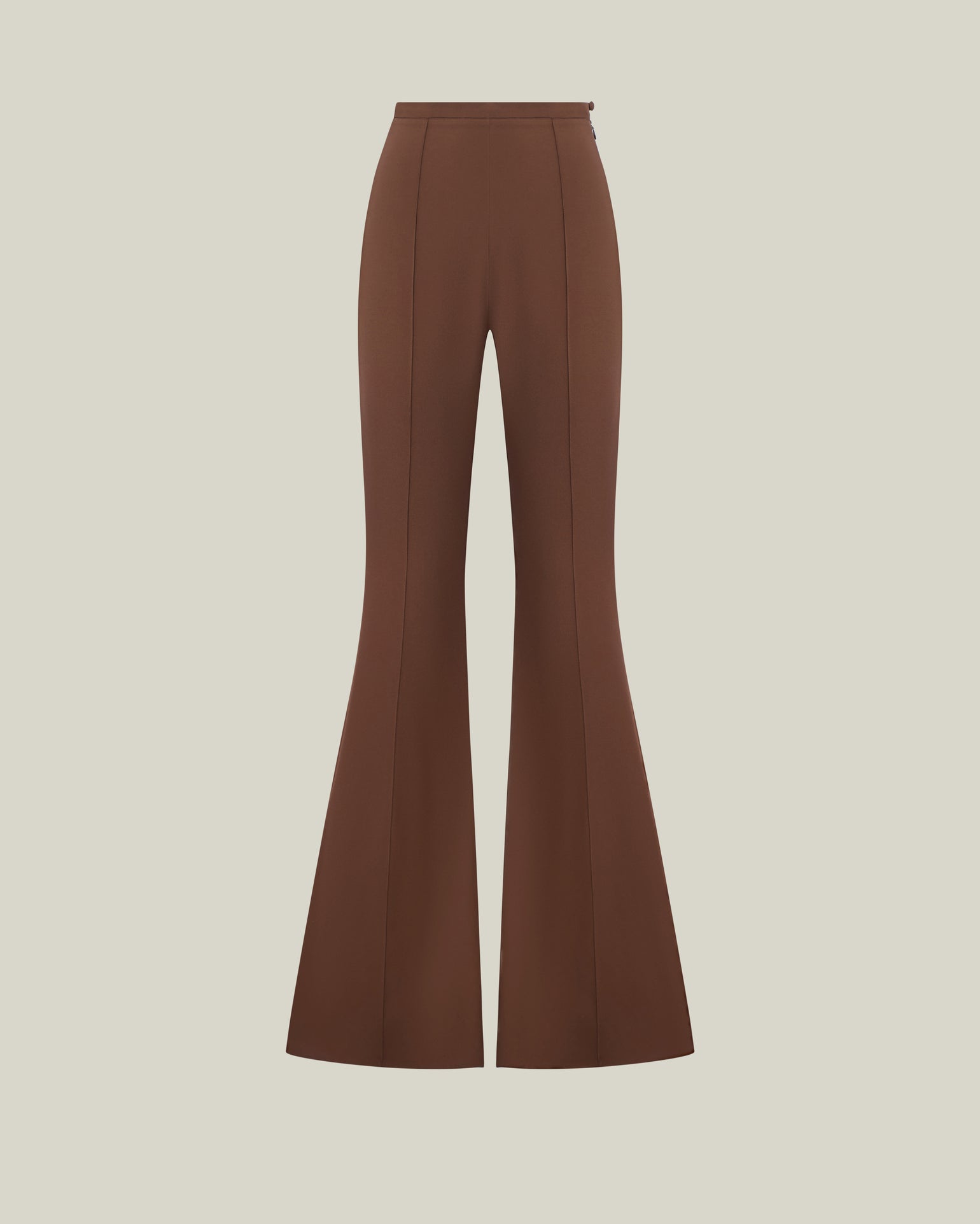Mae Pants in Fume - Stretch crepe cady flared pants