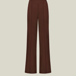 Marlene Pants in Cocoa - Crepe cady palazzo pants