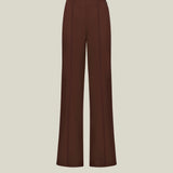Marlene Pants in Cocoa - Crepe cady palazzo pants