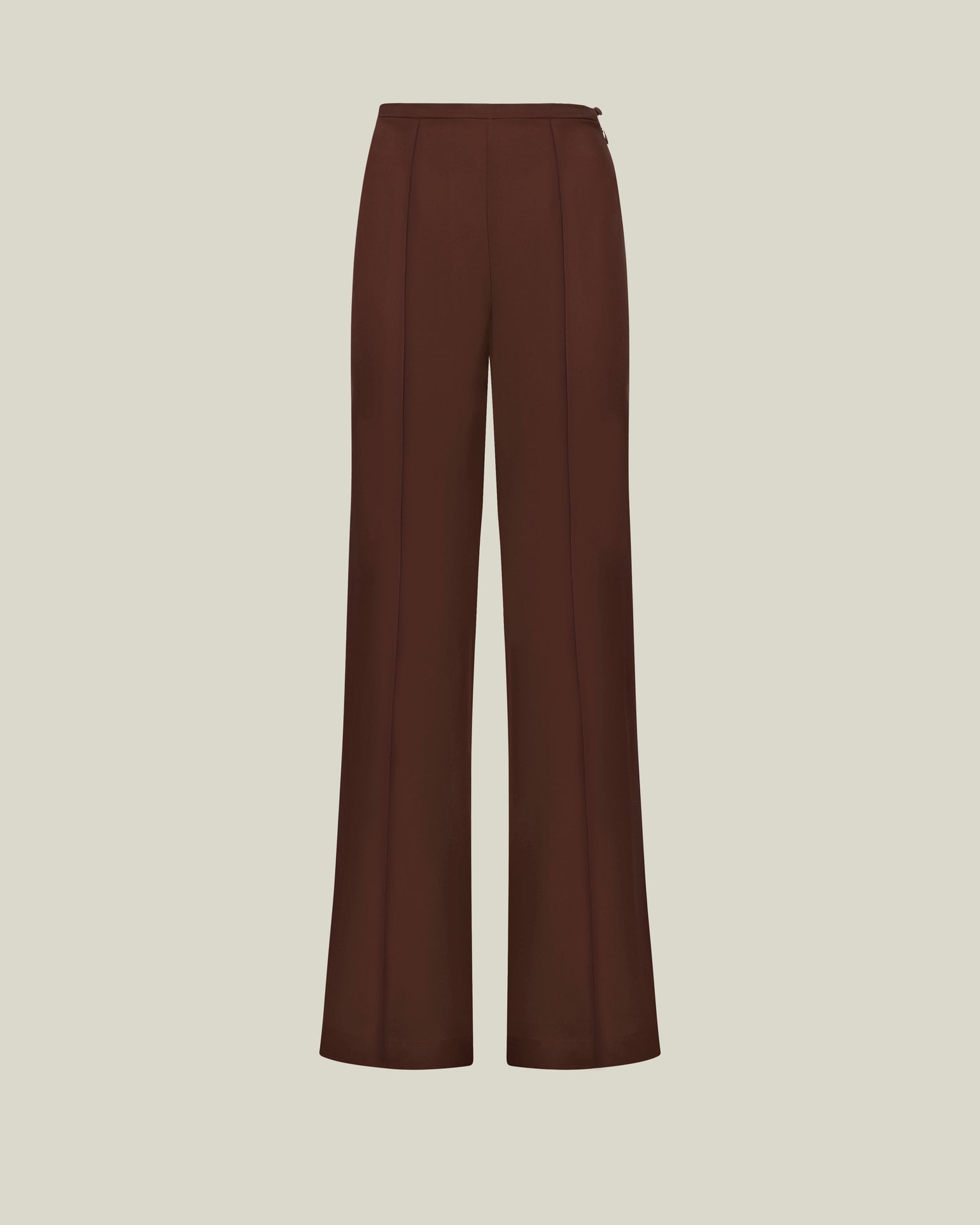 Marlene Pants in Cocoa - Crepe cady palazzo pants