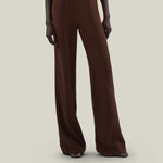 Marlene Pants in Cocoa - Crepe cady palazzo pants
