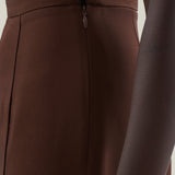 Marlene Pants in Cocoa - Crepe cady palazzo pants