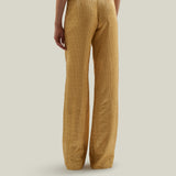 Marlene Sunrise Pants in Antique Gold - Tree-dimensional lurex fil coupè palazzo pants