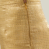 Marlene Sunrise Pants in Antique Gold - Tree-dimensional lurex fil coupè palazzo pants