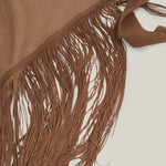 Bonny Spirito Headscarf in Camel - Crepe chiffon fringed headscarf