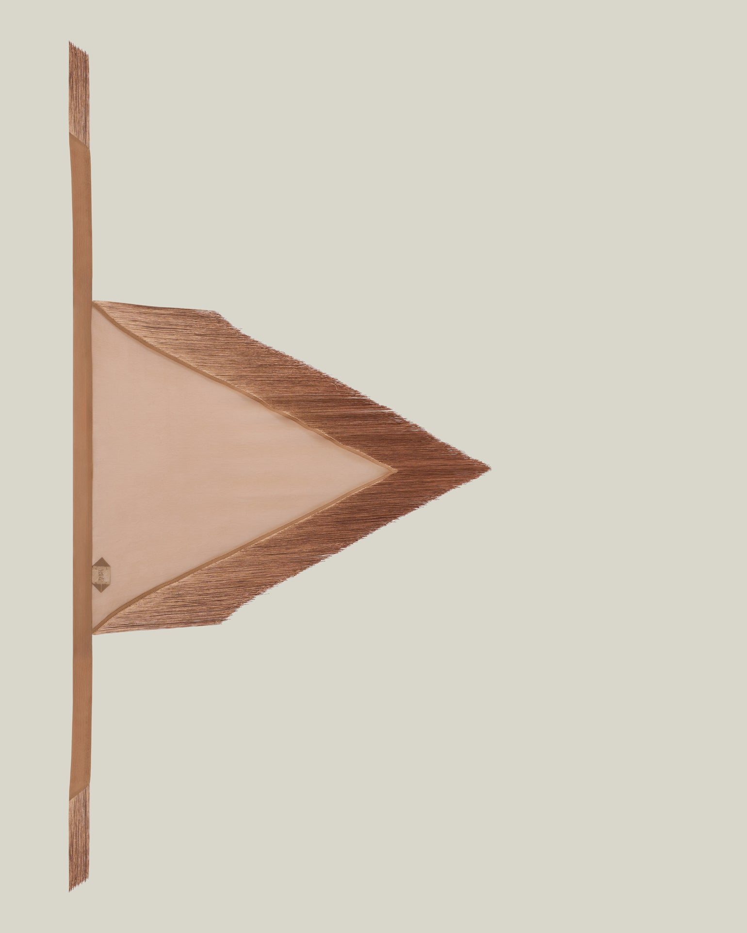 Bonny Spirito Headscarf in Camel - Crepe chiffon fringed headscarf