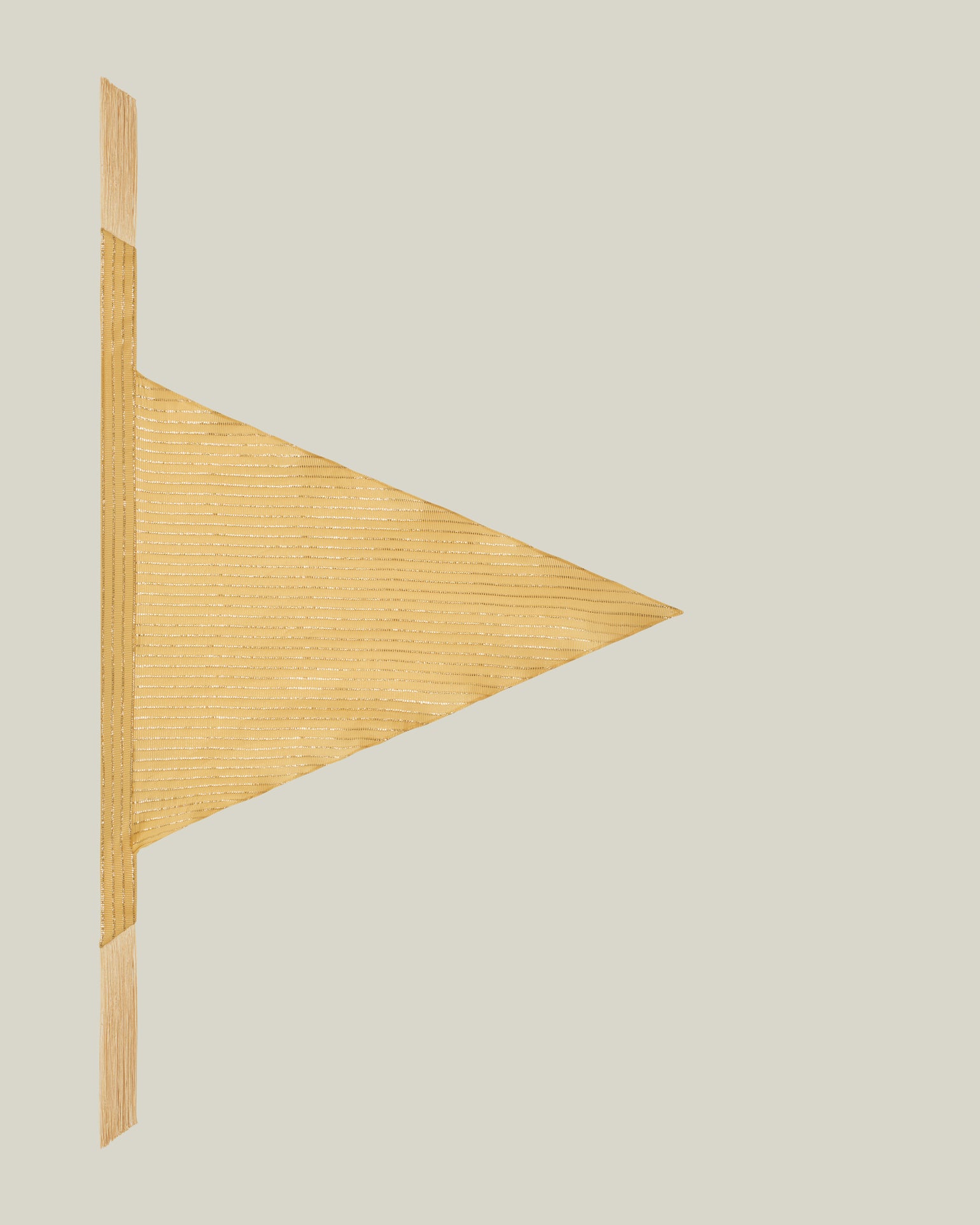 Casablanca Headscarf in Antique Gold - Three-dimensional lurex pin stripe fringed headscarf
