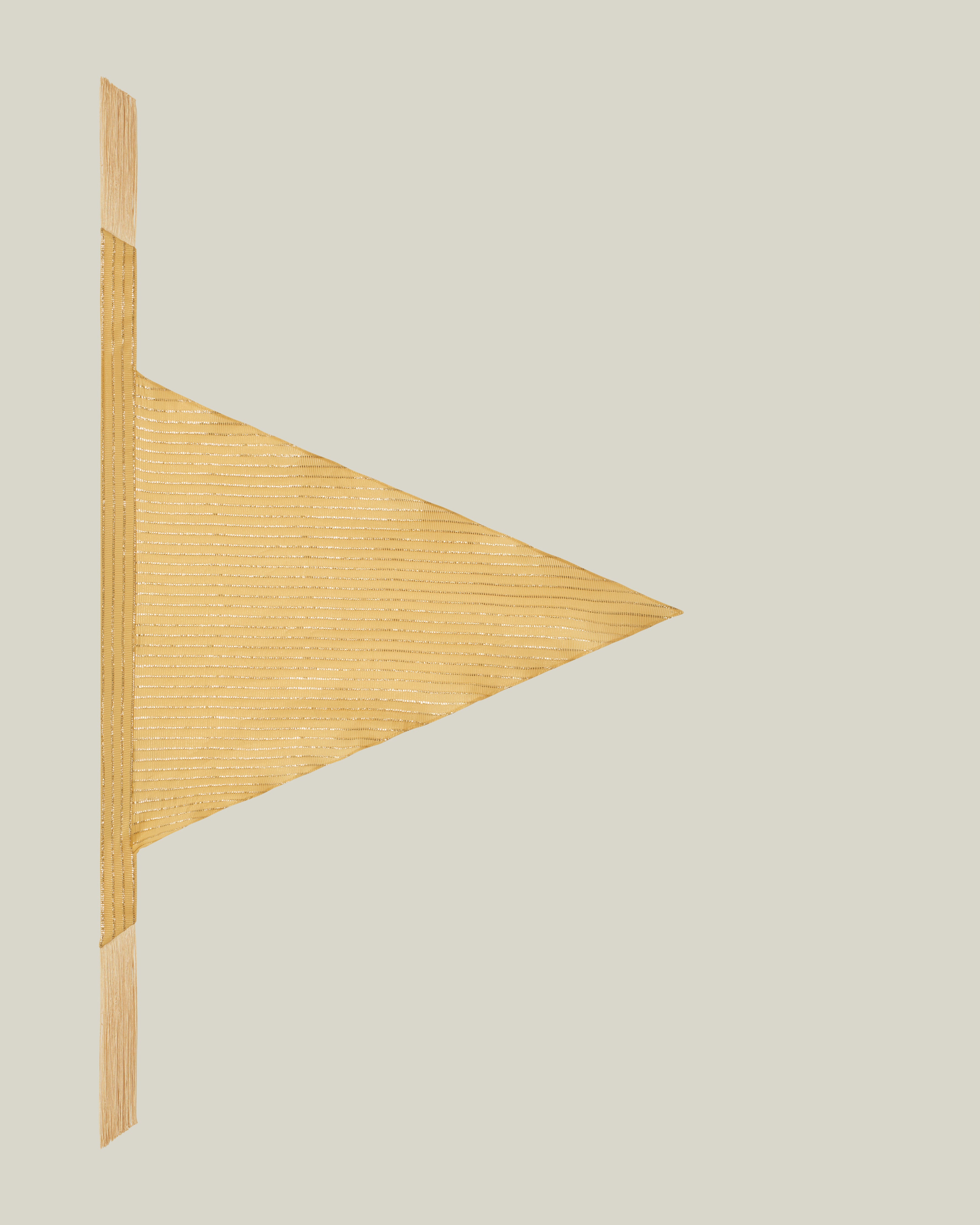 Casablanca Headscarf in Antique Gold - Three-dimensional lurex pin stripe fringed headscarf