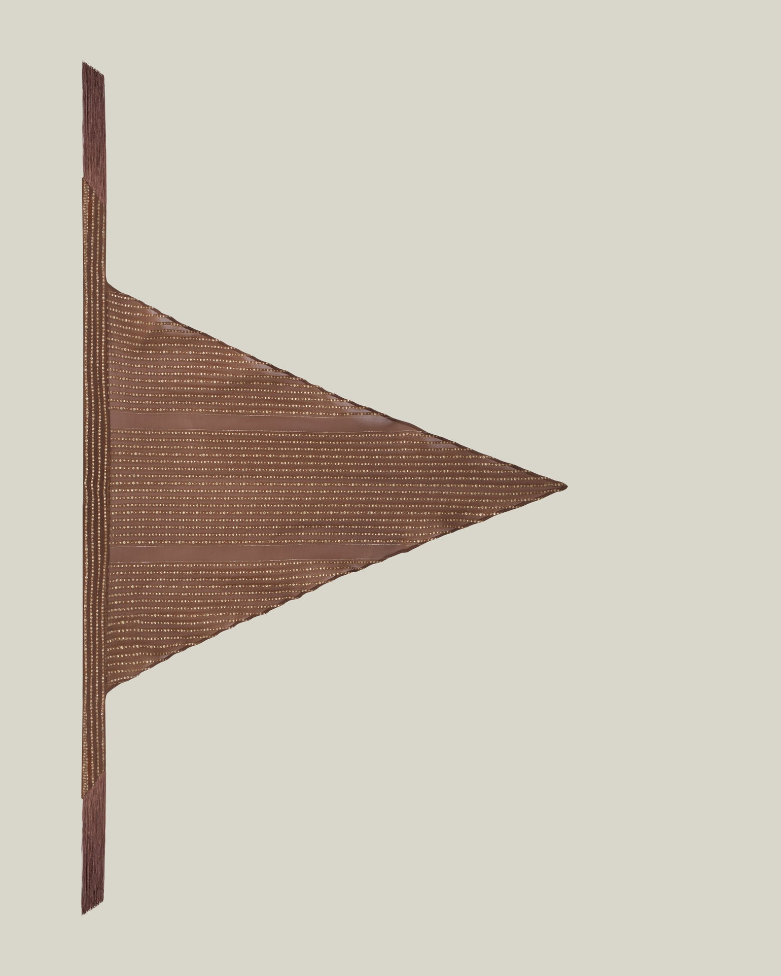 Casablanca Headscarf in Fume - Chiffon fil coupè fringed headscarf