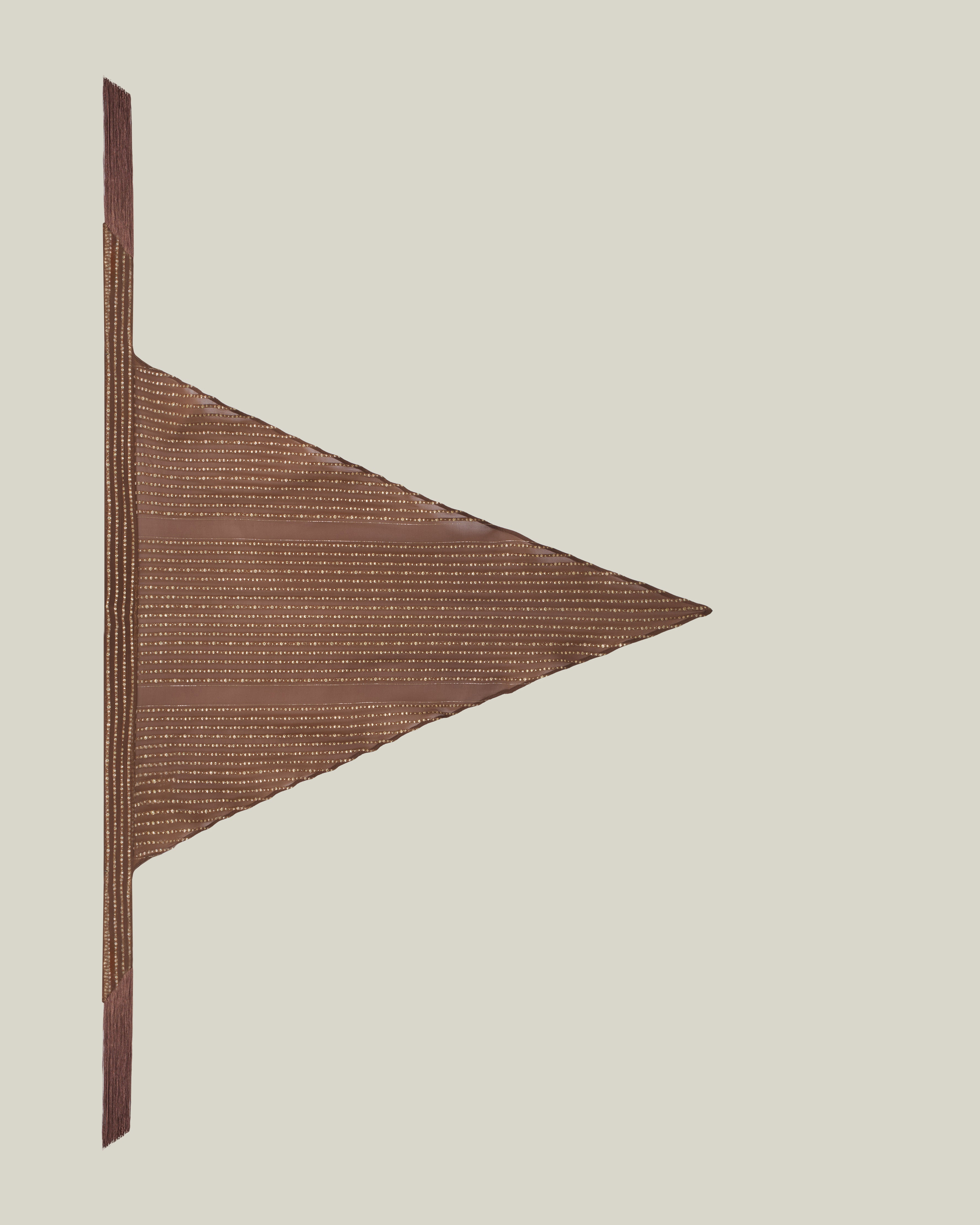 Casablanca Headscarf in Fume - Chiffon fil coupè fringed headscarf
