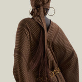 Casablanca Headscarf in Fume - Chiffon fil coupè fringed headscarf