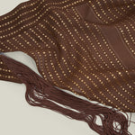 Casablanca Headscarf in Fume - Chiffon fil coupè fringed headscarf