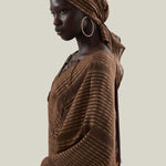 Casablanca Headscarf in Fume - Chiffon fil coupè fringed headscarf
