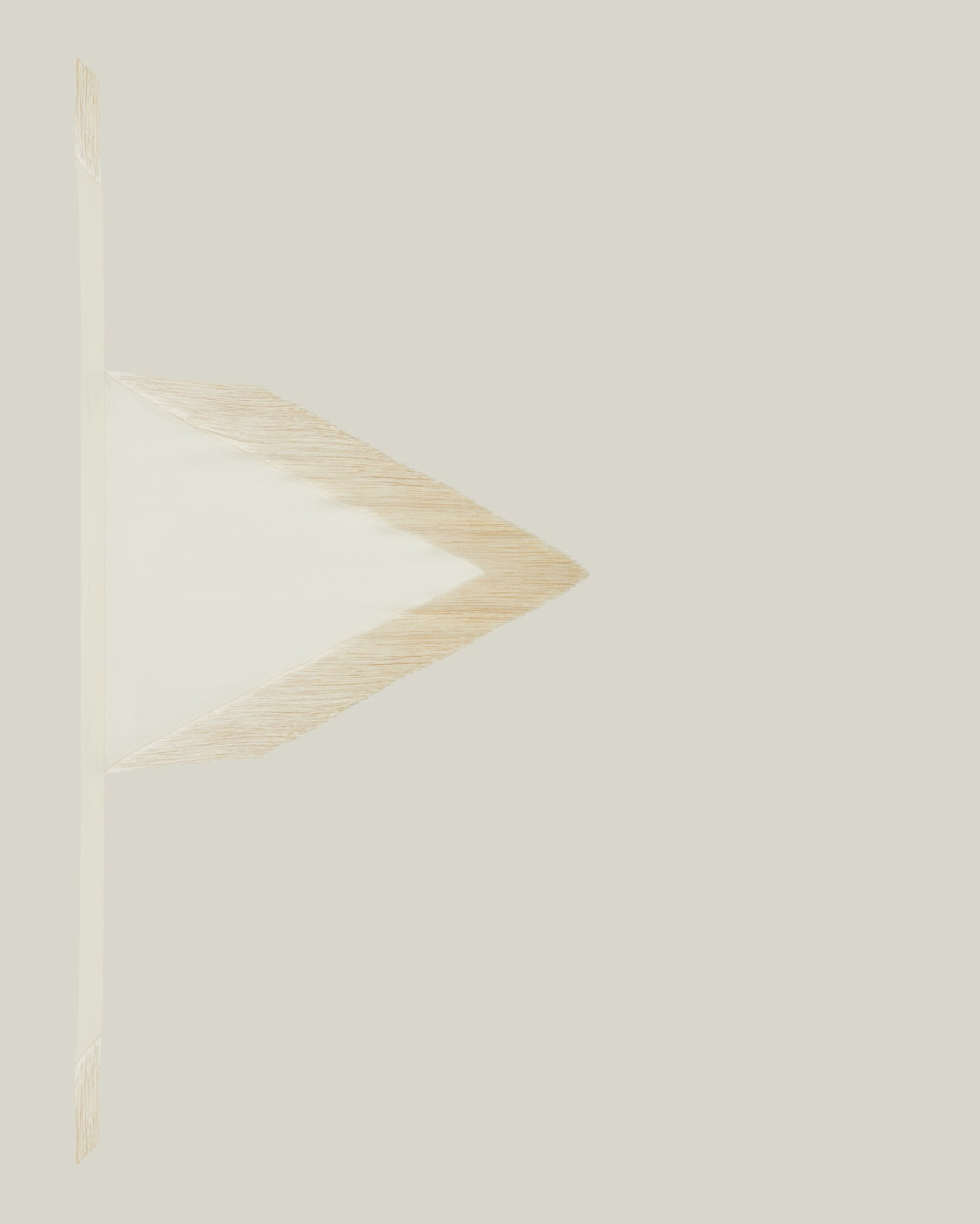 Bonny Headscarf in Ivory - Crepe cady fringed headscarf