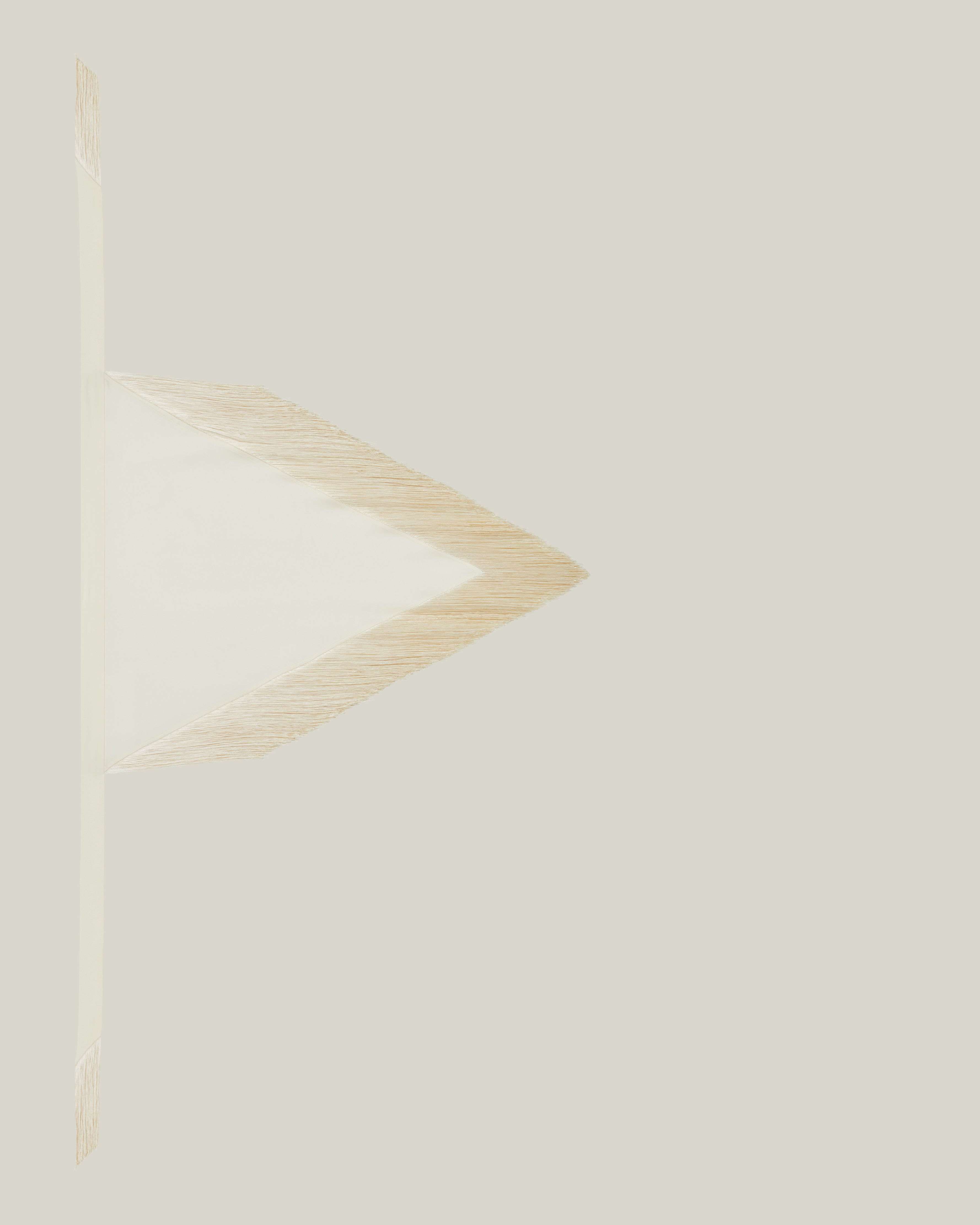 Bonny Headscarf in Ivory - Crepe cady fringed headscarf