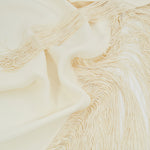 Bonny Headscarf in Ivory - Crepe cady fringed headscarf