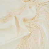 Bonny Headscarf in Ivory - Crepe cady fringed headscarf