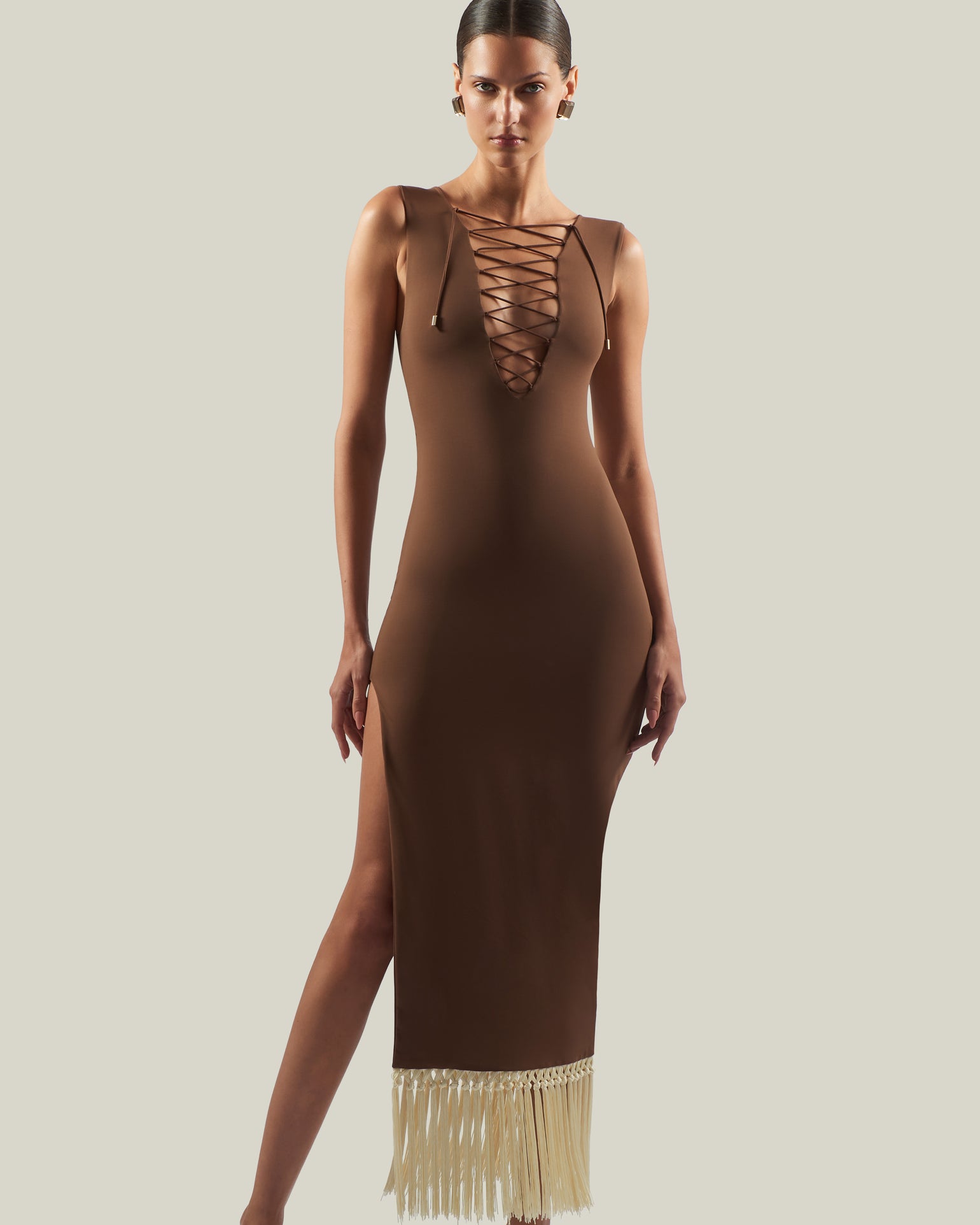 Taller Marmo | Sahara Dress in Fume-Ivory | Female