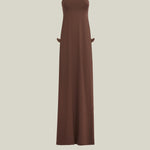 Penelope Swimsuit in Fume - Long strapless bikini top and matching embellished slip set
