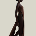 Penelope Swimsuit in Fume - Long strapless bikini top and matching embellished slip set