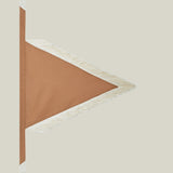 Bonny Headscarf in Camel-Ivory - Linen fringed headscarf