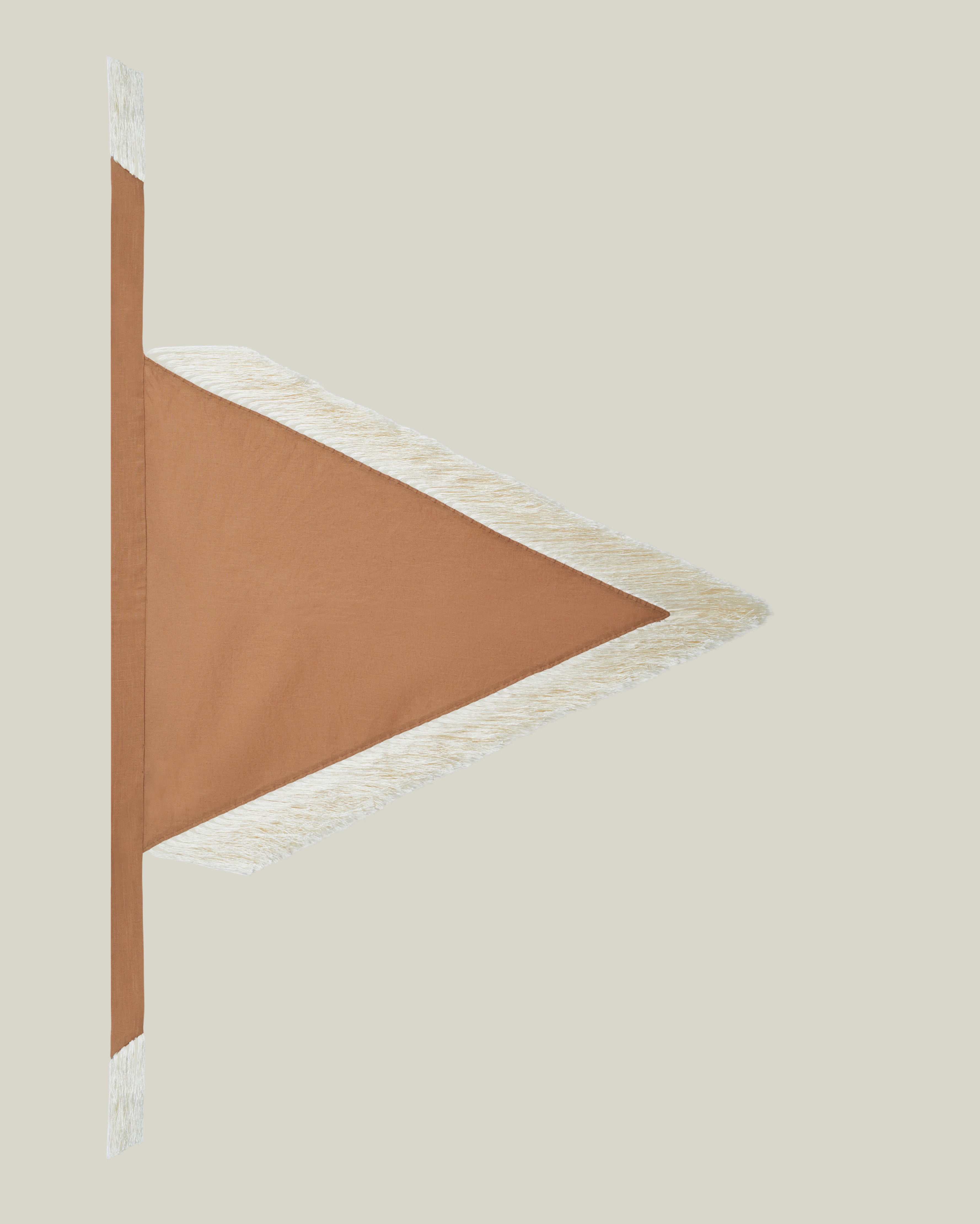 Bonny Headscarf in Camel-Ivory - Linen fringed headscarf