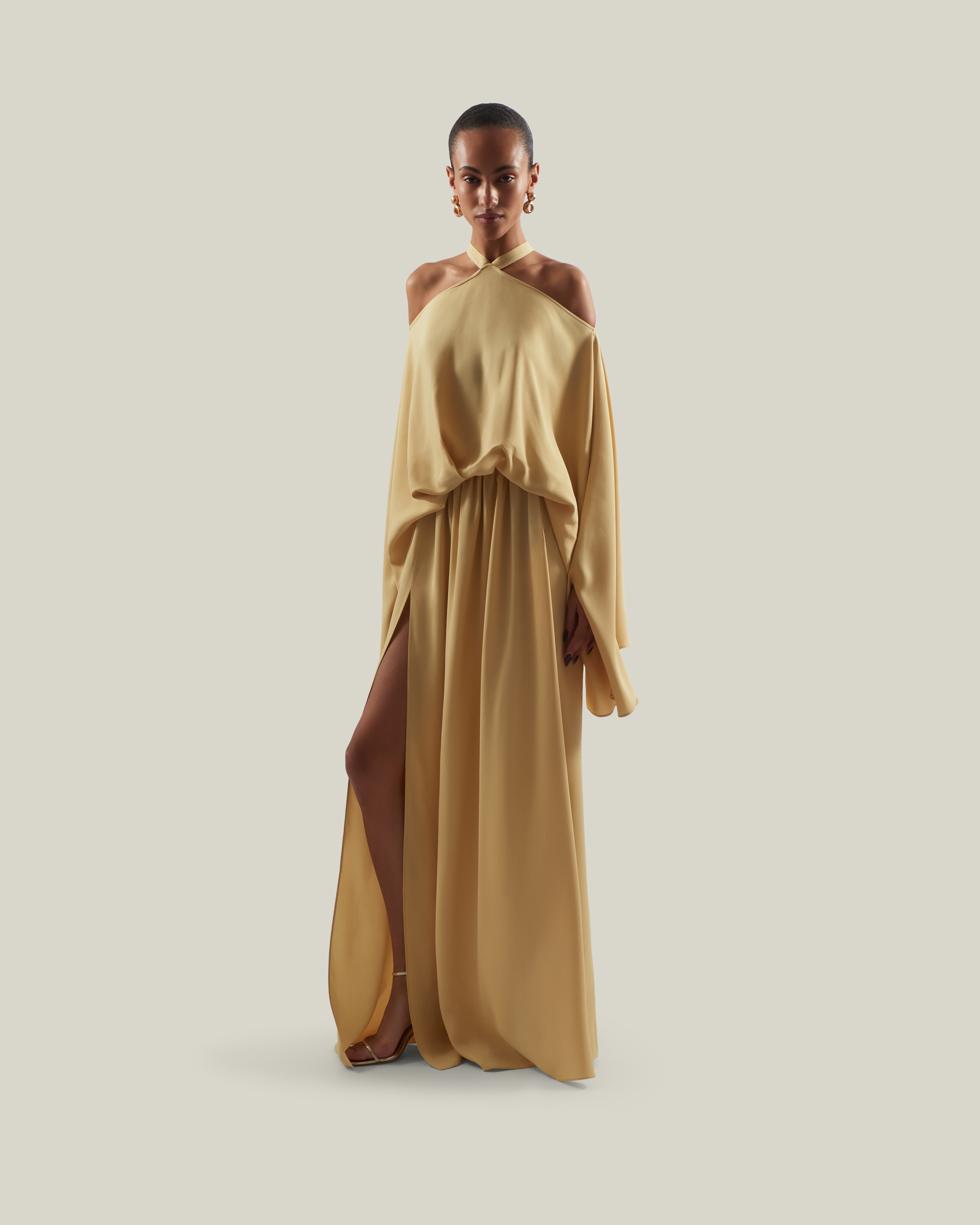 Lamarr Dress in Gold Taller Marmo Boutique Lamarr Dress in Gold Taller Marmo Boutique