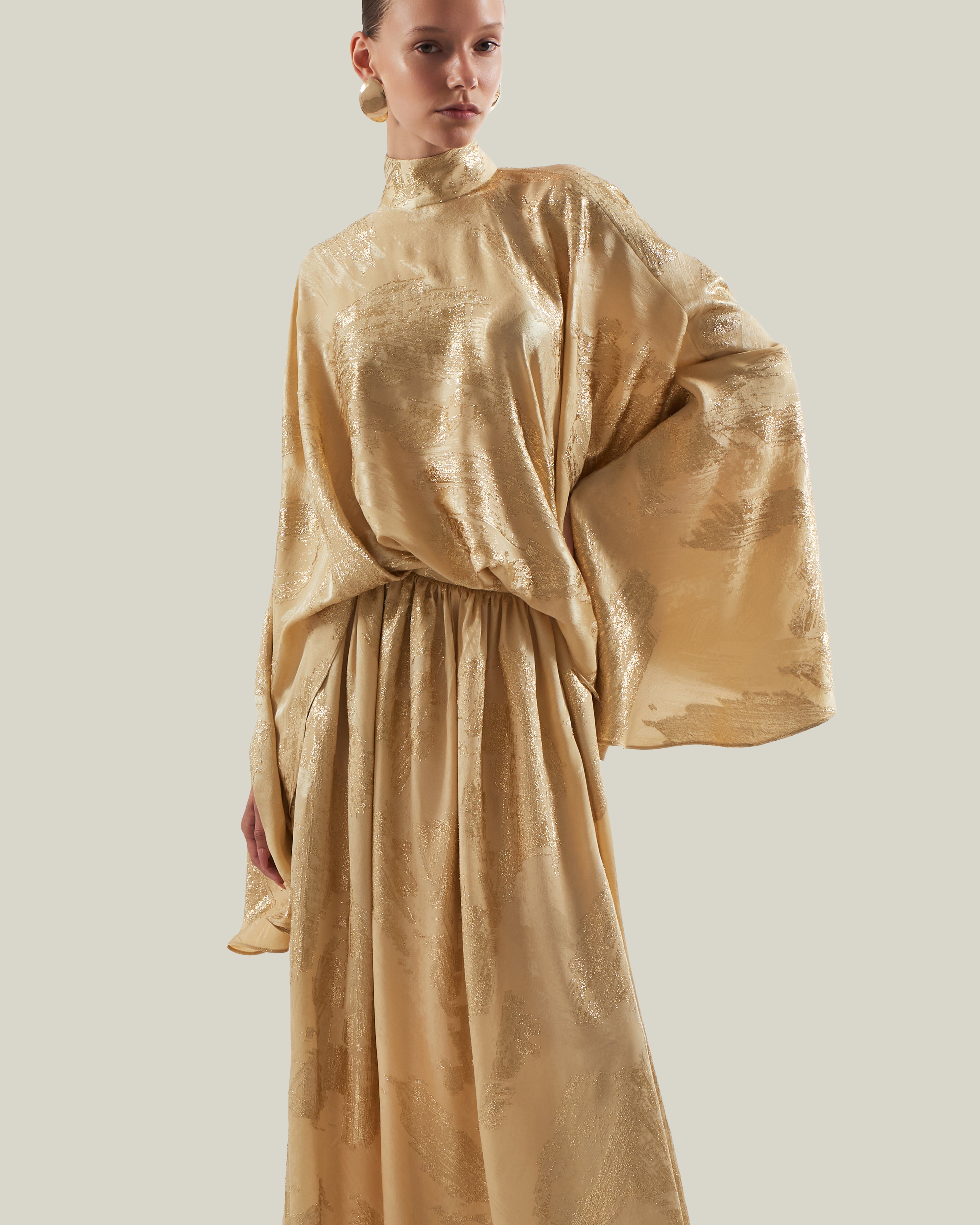 Tribeca Dress in Black & Gold  Taller Marmo Boutique