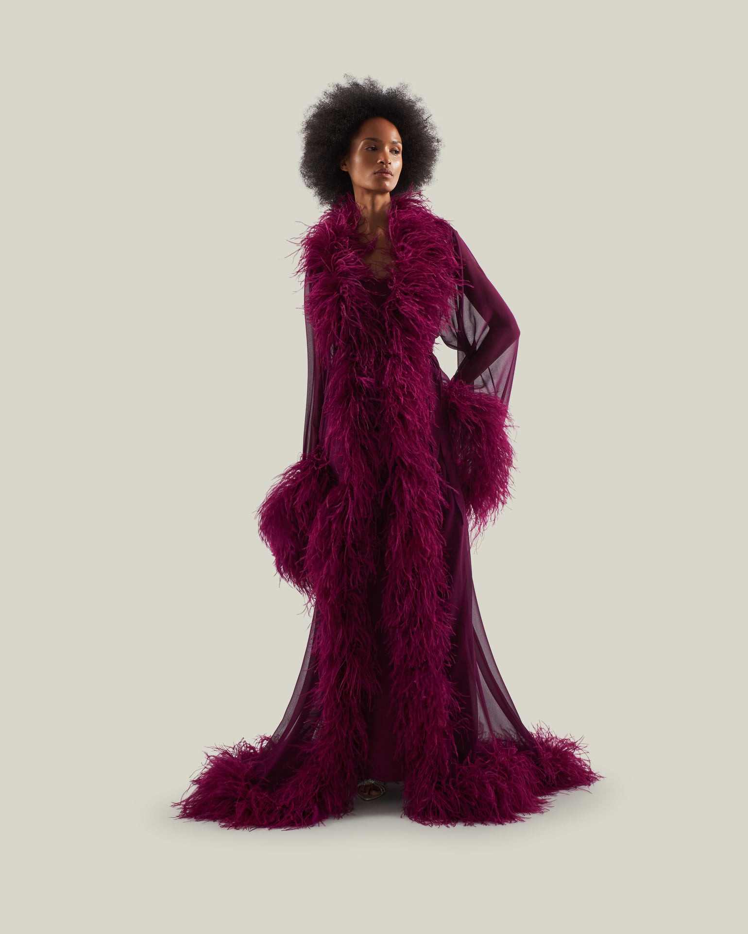 taller marmo pink feather dress TALLER MARMO Feather-trimmed One-shoulder Dress - Pink