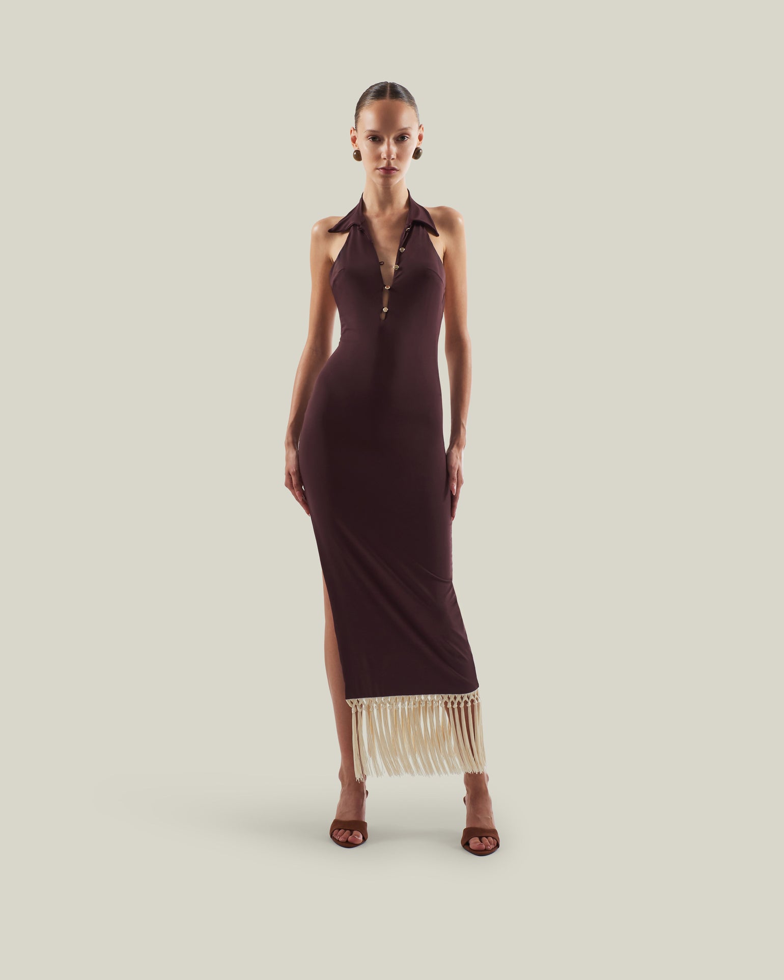 Taller Marmo | Tropicana Dress in Mahogany | Female