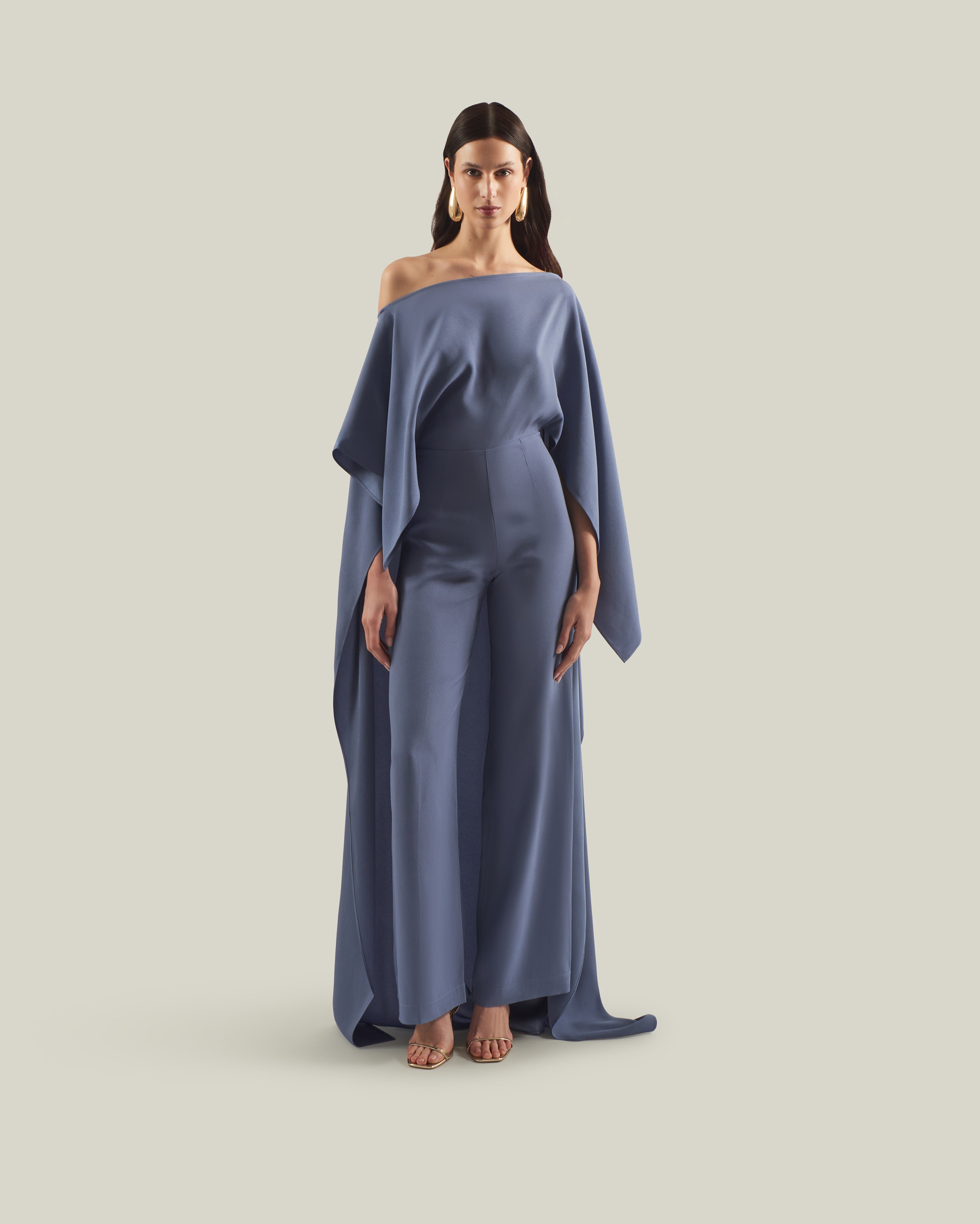 Jerry Jumpsuit in Smoke Blue – Taller Marmo Boutique