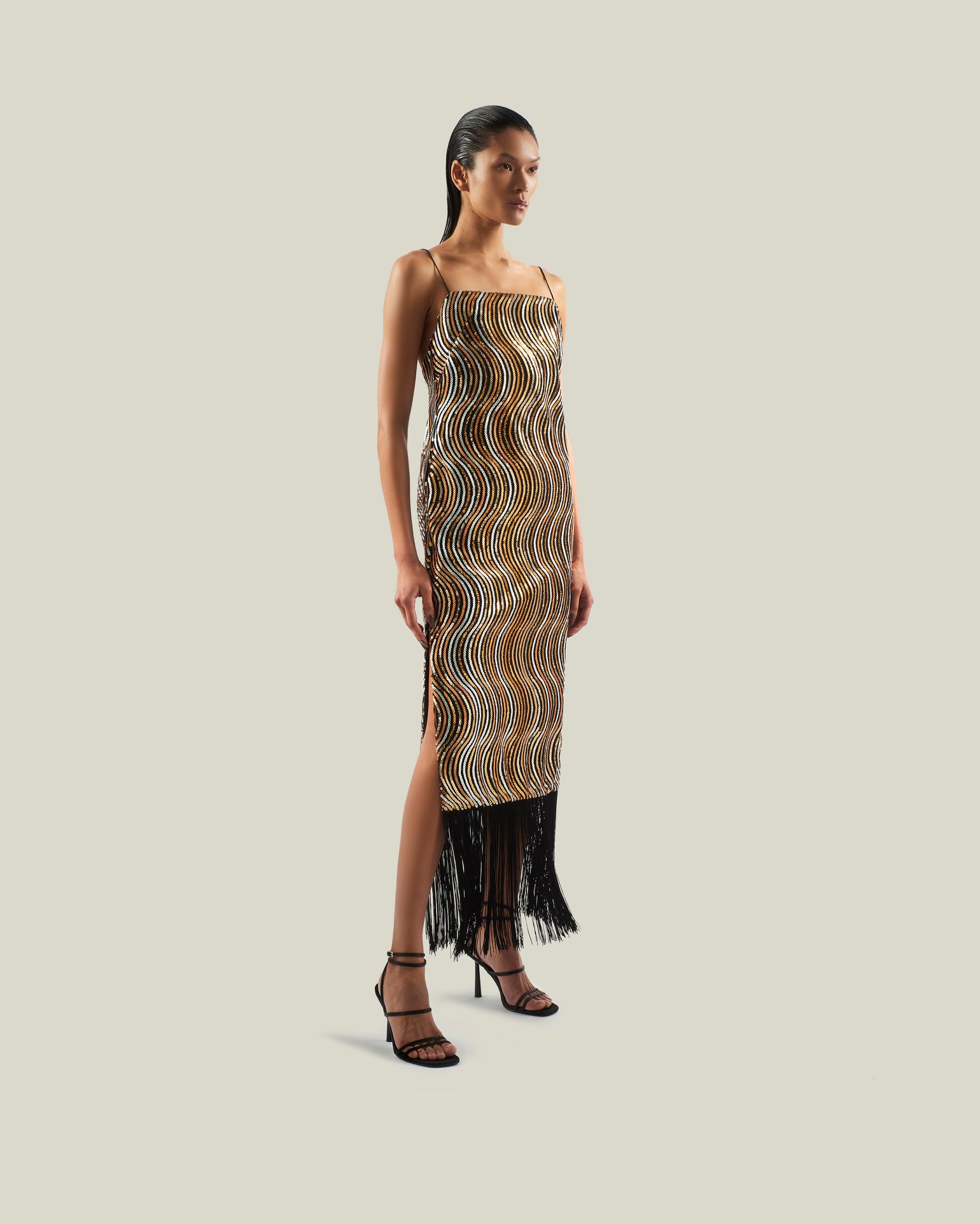 Taller Marmo Hemingway Disco Fringed Sequin-embellished Midi Dress Taller Marmo Hemingway Disco Fringed Sequin-embellished Midi Dress