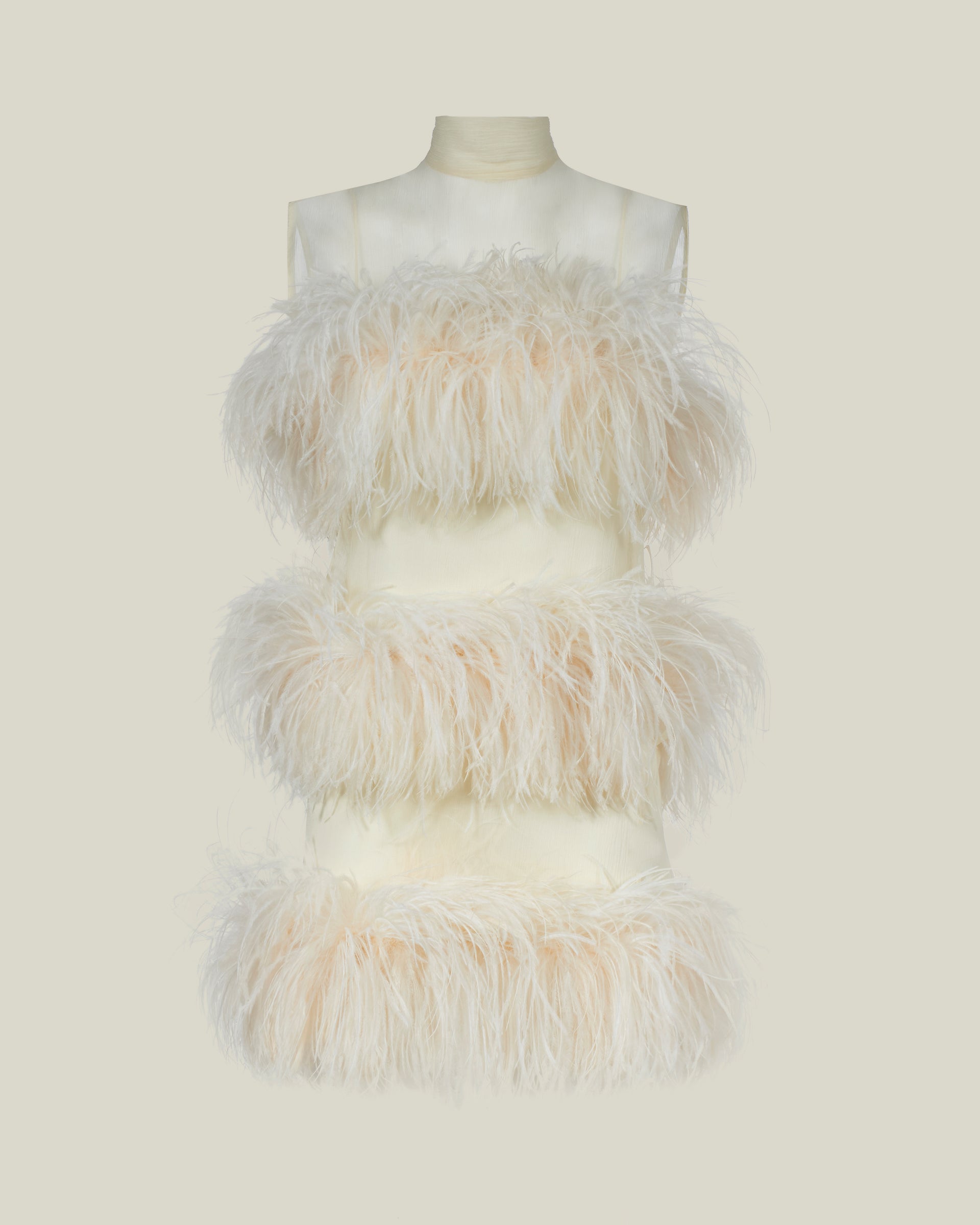 miniature fairy feather dress Dawn 3D Fringe Mini Dress - Blue main image 1