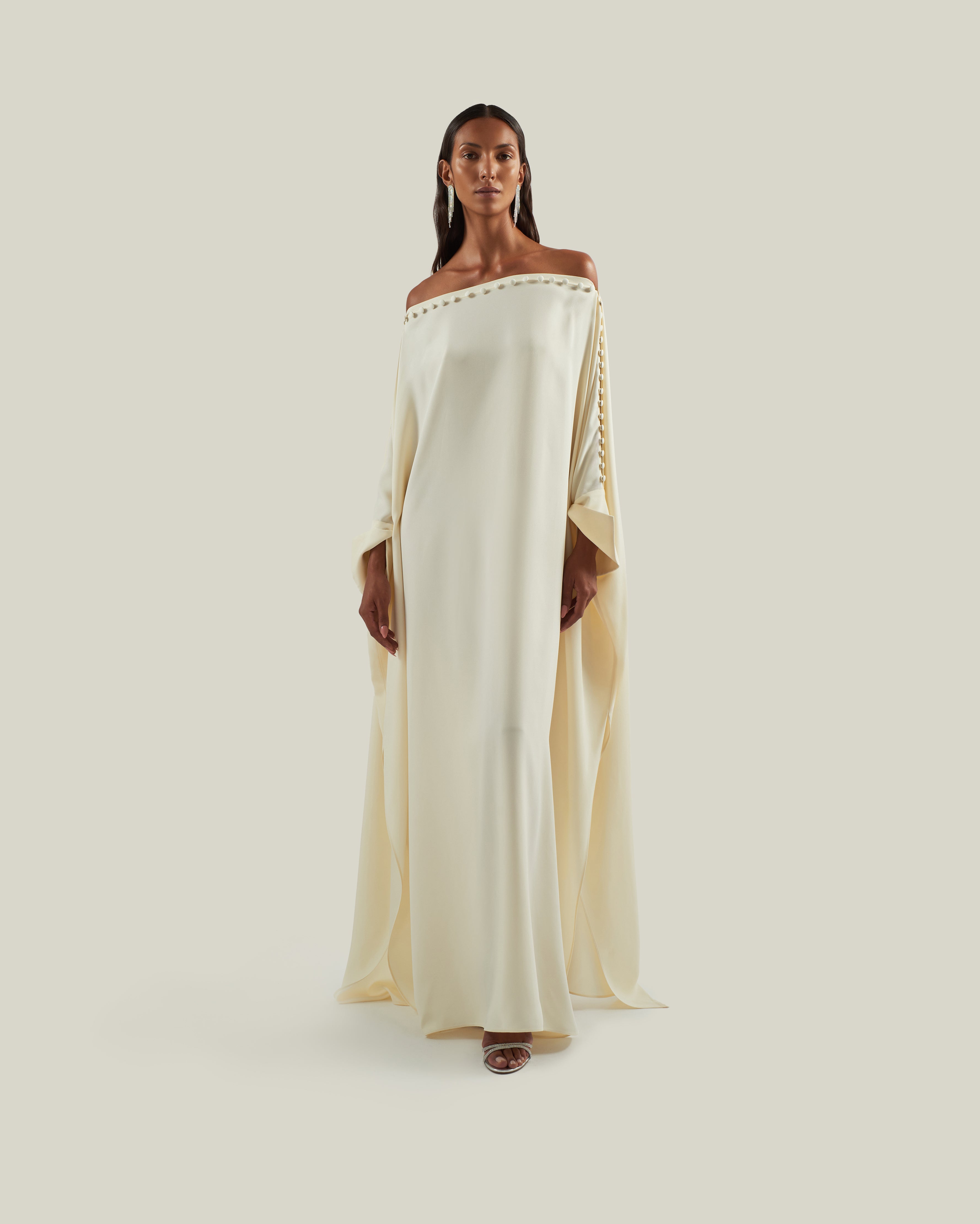 エストネーション　タフタテントラインチュニックブラウス　ホワイト　yori Nan Dress in Latte – Taller Marmo Boutique
