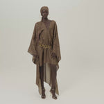 Casablanca Headscarf in Fume - Chiffon fil coupè fringed headscarf