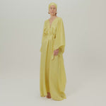 Casablanca Headscarf in Antique Gold - Three-dimensional lurex pin stripe fringed headscarf