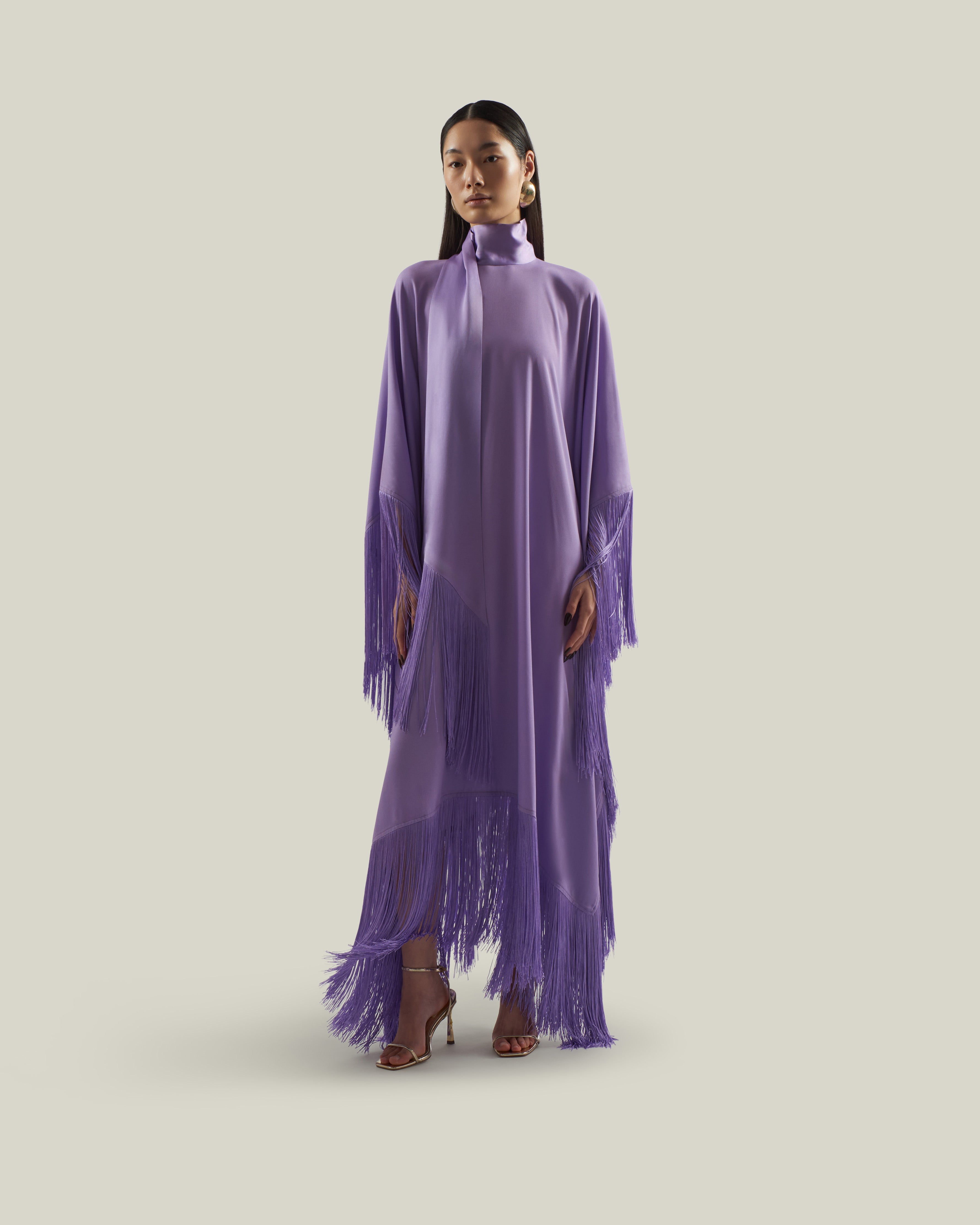 【新品未使用】MUSE BY RIMO Fringe Kaftan ラベンダー Mrs Ross Kaftan in Lavender – Taller Marmo Boutique