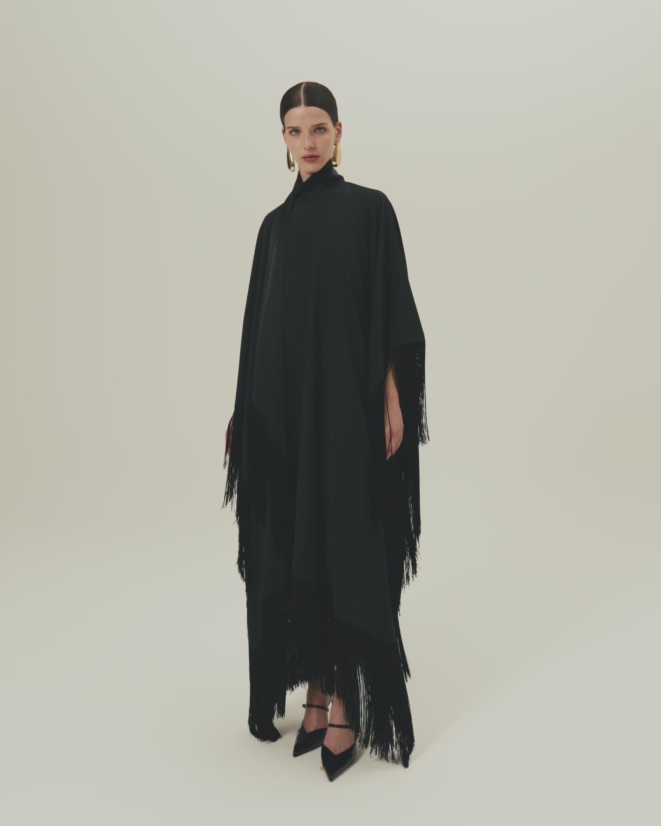 Mrs Ross Kaftan in Black – Taller Marmo Boutique